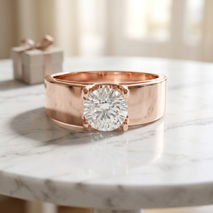 Bague en diamant de laboratoire de 1 carat, or blanc 14 carats, taille brillant rond, certifiée IGI, pour femme, fiançailles, mariage - Product Image 4