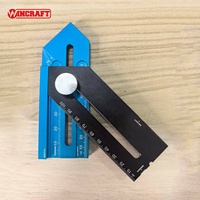 Règle de mesure multifonctionnelle de poche 100 mm en alliage d'aluminium anodisé, réglable, pour dessinateurs et architectes, personnalisable (DIY)
