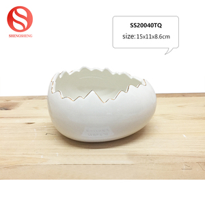 De jardín casa decoración huevos de porcelana jardinera suculenta olla mini cerámica pote de flor - Product Image 6