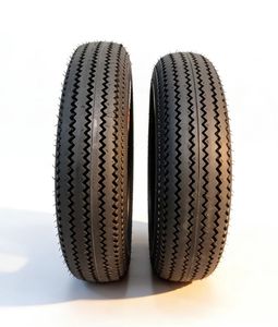 Neumático de Motocicleta Retro con Diseño de Dientes de Sierra 4.00-17 4.50-17 TL 6PR 8PR, Patrón Vintage, Sin Cámara - Product Image 1