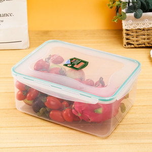 Food Storage <b>Container</b> Rectangle Clip On Lid Airtight For <b>Refrigerator</b> Freezer Multi Size - Product Image 1