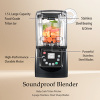 Commerciële Blender Met Verzegelde Geluid Behuizing Industrieën Sterkste Power Nsf