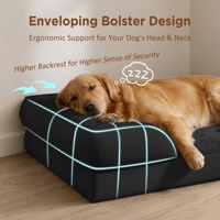 Wolkenweiches Modernes Cartoon-Hundebett Wasserdichtes Plüsch-Samt Eierkarton-Orthopädischer Schaumstoff-Polster Haustier-Sofa für Einzelhändler Maßanfertigung
