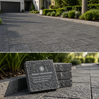 Pavés en granit noir naturel de 3 cm d'épaisseur, 10*10, vente en gros