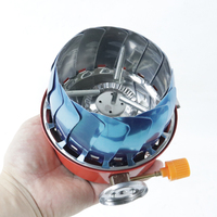 Réchaud à Gaz Butane Mini Portable Léger Coupe-Vent Métallique Pliant pour Camping et Voyage en Extérieur