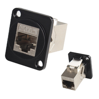 Módulos de inserción hembra de aleación de zinc tipo D para VGA/USB/Cat5e/Cat6A/Cat7/Teléfono/Red, módulos de placa frontal de pared tipo 86 para gabinetes