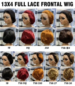 Ultima Novità: Parrucca in Capelli Vergini a Taglio Basso 13x4 Full Lace Frontal Pixie Curly, Parrucca <span class=keywords><strong>Afro</strong></span> Ricci Brasiliana in Capelli Umani, Vendita Calda all'Ingrosso - Product Image 5