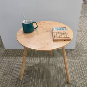 Table basse ronde en bambou Samexi 480x520mm, table à thé moderne faite à la main pour salon, canapé, chambre, balcon - Product Image 3