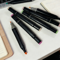 Lot de marqueurs artistiques Ikeyword à double pointe pour étudiants – Encre permanente à base d'alcool, non effaçable, pour croquis et dessin