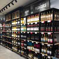 ONI Shopfitting + Supermarket Casier à vin en bois-Système d'affichage ouvert-Convient aux magasins de vente au détail de tabac et d'alcool
