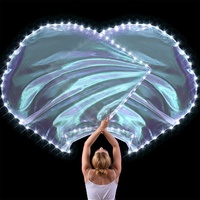 Drapeaux de louange lumineux à LED pour la danse, la prière en église, les ailes d'ange pour les spectacles sur scène en extérieur, les activités religieuses