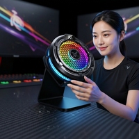 Refroidisseur de téléphone portable AI portable F47 avec contrôle de température, écran numérique et lumière RGB pour dissipation thermique de smartphone, support de bureau