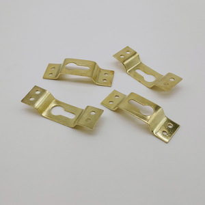 Thickened Four Hole Concealed Gold <b>Frame</b> <b>Mounting</b> Hook Slip Hook Iron Plated Hardware For Decorative Painting - Product Image 1