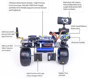 Custom 2-Wheel Zelfbalancerende Robot Auto Ki T, Wifi Slimme Robot Auto Wi Th 2 Dof Hd Camera App Pc Afstandsbediening