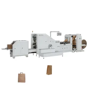Máquina Automática Impresso Flat Bottom Paper Shopping Bag Manufacturing para Indústria Varejista