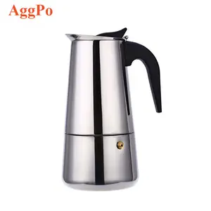 Nồi Moka Bằng Thép Không Gỉ Xách Tay 2/4/6/9 Cup Bếp Cảm Ứng Gas Coffee Pot Hướng Dẫn Sử Dụng Bếp Top Espresso Máy Pha Cà Phê