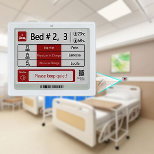 Étiquette numérique intelligente sans batterie NFC à encre électronique pour système de signalisation de lit d'hôpital sans papier - Product Image 1