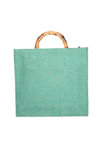 Factory Custom Manufacturer Bamboo <b>Handle</b> Luxury Promotional Shopping Tote Bags 100% Viscose Own Logo Tote Bags at Bulk Prices - Product Image 4