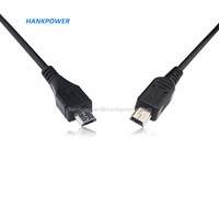Kabel Data Pengisi Daya 2 Core 4 Mikro USB /Mini Pria, Kabel Data Pengisian Daya Ujung Terbuka 1M Kualitas Tinggi