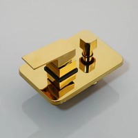 Système de Douche Luxe Doré avec Pommeau Pluie et Cascade et Douchette à Main, Certifié CE, OEM Personnalisable pour Hôtels et Commandes en Gros
