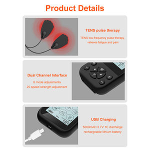 इलेक्ट्रिक दसियों यूनिट मांसपेशी उत्तेजक डिजिटल थेरेपी पल्स एक्यूपंक्चर उपकरण दसियों मशीन <span class=keywords><strong>2</strong></span> चैनल 6 मोड यूएसबी - Product Image 5