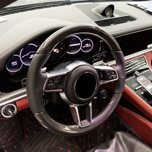 Volant de direction en fibre de carbone pour Cayenne Panamera 971, ensemble de commande de volant, modification et mise à niveau de voiture 9Y0 2017-2023 - Product Image 5