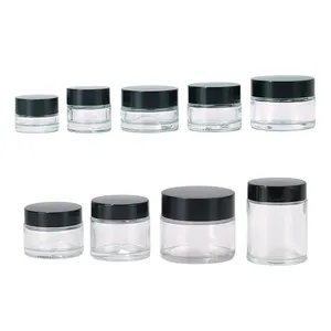 Skincare Moisturizer Lotion Glass Bottle Face Cream Cosmetics Jars 30g 50g 100g Glass Cosmetic Jar Personal Skin Care Packaging