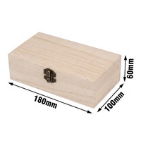 Boîte en bois de paulownia rectangulaire écologique Landy avec couvercle à charnières, non finie, en bois brûlé gravé, pour le rangement de souvenirs, de bijoux ou comme cadeau