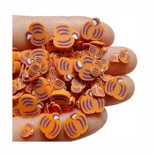 Cute Clay Pumpkin Slices Sprinkles Soft Pottery for DIY Crafts Filling Accessories