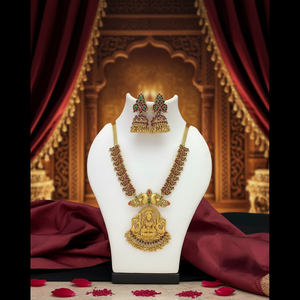 Ensemble de colliers en plaqué or avec pierre de Pota et temple 10581156PGR - Product Image 3