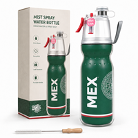 Bouteille d'eau sport personnalisée 500ml/700ml à double paroi, anti-fuite, sans BPA, avec pulvérisateur, idéale pour les événements sportifs en plein air