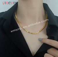 Mode quatre feuilles plume lien chaîne femmes bijoux accessoires plaqué or acier inoxydable Phoenix queue chaîne collier