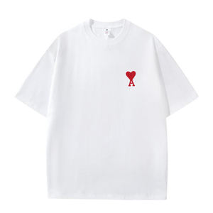 T-shirt in Puro Cotone di Alta Qualità con Logo Ricamato, Casual <span class=keywords><strong>e</strong></span> Comoda per l'Estate, Abbigliamento Sportivo a Maniche Corte per Uomo <span class=keywords><strong>e</strong></span> Donna - Product Image 5