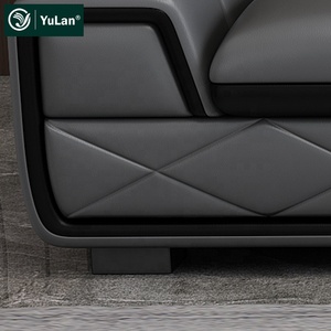 Phòng Khách Thiết Kế Nội Thất Hiện Đại Da L Shape Góc Cắt Tufted Luxury Sofa Set Couch Chair - Product Image 2