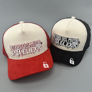 Haixing 2024 Individuell Anpassbare Herren-Netzkappe mit Eigenem <span class=keywords><strong>Logo</strong></span>, 5-Panel Wildleder-Baseballkappe mit Stickerei-Patch, Trucker-Mütze - Product Image 3
