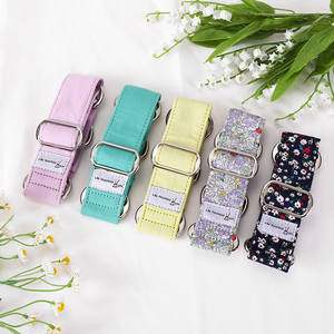 Collar Ajustable Ancho de Algodón <span class=keywords><strong>Puro</strong></span> para Perros Italian Greyhound, Whippet, Maltés y Doberman - Product Image 2