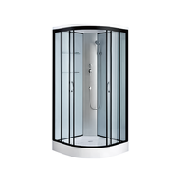 Cabine de douche en verre trempé pour hôtel avec kit de salle de bain Combinaison de douche complète de luxe