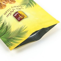 Vente directe d'usine, sac d'emballage en plastique laminé personnalisé pour produits secs/dattes rouges, sac à fermeture éclair réutilisable coloré pour dattes rouges