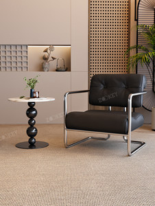 Mid-century Modern Customizable Single Lounge <b>Chair</b> Stainless Steel Home Furniture for Living Rooms Balconies Hotels Restaurants - Product Image 4