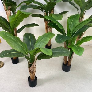 Q177 Real Touch Intérieur Extérieur Bonsaï Artificiel En Plastique <span class=keywords><strong>Musa</strong></span> <span class=keywords><strong>Basjoo</strong></span> Pot De Plantes Artificielles Pour La Décoration De Jardin - Product Image 6