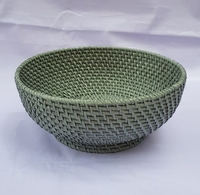 Panier en bambou et rotin tissé à la main, écologique, pour la maison, le rangement, la présentation des fruits, l'organisation de la cuisine, artisanat décoratif fait main au Vietnam