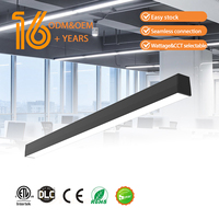 Luminaires linéaires LED anti-éblouissement en aluminium à haut rendement direct et indirect IP44