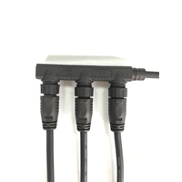 Cable Conector Tipo F M15 M16 IP67/IP68 15A, Módulo de Tira de Luz LED Impermeable, Contacto de Latón, Alimentación de 2-6 Vías, Fijación con Tornillos