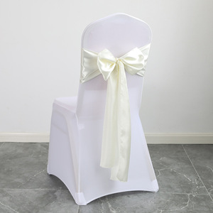 <strong>Wedding</strong> Banquet Party Chair <strong>Decoration</strong> Bows <strong>Teal</strong> champagne White Black pink Yellow Green Orange Gold Burgundy Satin Chair Sashes - Product Image 5