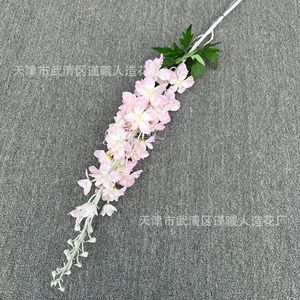 Fleurs artificielles de delphinium Jinxi, 120 cm, en soie floquée, accessoires de décoration pour mariage et maison - Product Image 2