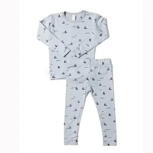 Nieuwe Custom Print & Stof Oem & Odm Baby Kleding Sets Kids Jongens Kleding Voor 2-12 Meisjes In Strakke Pyjama Kids Bamboe Nachtkleding