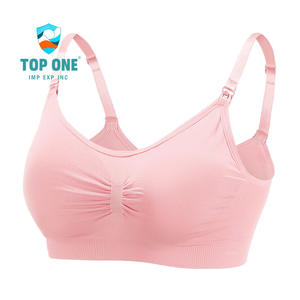 TopOne bouton d'ouverture avant sans jantes en acier respirant femmes sommeil soutien-gorge allaitement sans couture soutien-gorge d'allaitement - Product Image 6