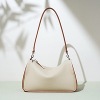 Sac à bandoulière en cuir véritable de luxe, en cuir de vachette souple, à une seule sangle, style Boston, motif bonbon tendance été, fermeture éclair, pour usage quotidien et voyage