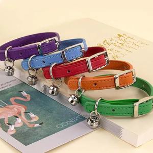 Kalung Kucing Bahan PU Lintas Negara yang Dapat Disesuaikan dengan Lonceng untuk Jalan-jalan Kucing dan Anak Kucing - Product Image 5