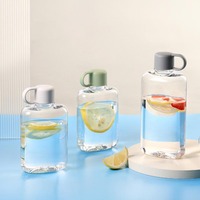 Gobelet à boire de 360 ml et 500 ml avec bouchon, bouteilles d'eau en plastique Tritan plates